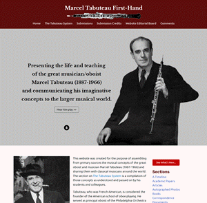 Marcel Tabuteau First Hand home page